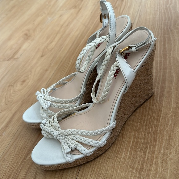 Prada Sandal white platform 39. Size 8,5 . New - Picture 2 of 5